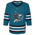 thumbnail image 2 of Youth Teal San Jose Sharks Home Replica Custom Jersey, 2 of 3