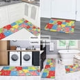 thumbnail image 5 of Pioneer Flower Floral Print Pattern Kitchen Rugs Sets Of 2, Anti Fatigue Non Slip Washable Floor Mats for Kitchen Sink Laundry, 17X30 Inch + 17X47 Inch, 5 of 6