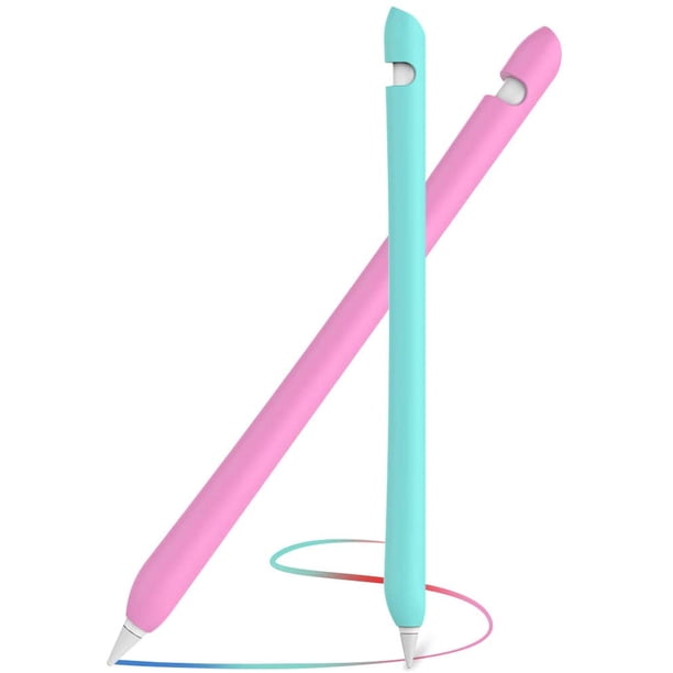 Paquete de 2 fundas para iPad iPhone Pencil 2.ª generación, accesorios de funda de silicona suave compatibles con Pencil 2.ª generación - rosa fuerte+verde menta, 2.ª generación Ofspeizc LRWJ999-3
