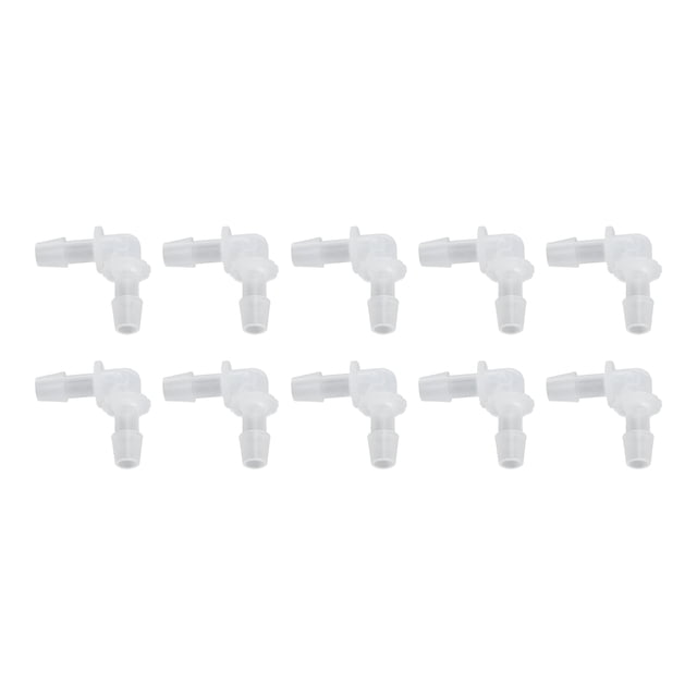 Codo 10 Uds Junta De Manguera De Codo Adaptador De Conector De 90 Grados Forma De L Accesorios De Plástico De Igual Diámetro
