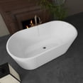 thumbnail image 3 of SOTUBX Free Standing Tub 67" Deep Soaking Bath Tub Contemporary Acrylic Freestanding Bathtub with Overflow and Pop-up Anti-blockage Drain A47 Stand Alone Bathtub Glossy White Soaker Tub, 3 of 8