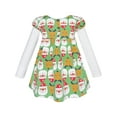 thumbnail image 2 of Robe Fille Noël Père Noël Renne 2-en-1 Haut Robe 4 Ans, 2 of 5