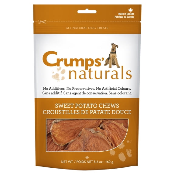 Crumps' Naturals Chews Sweet Potato Dry Dog Treats, 11.6 Oz