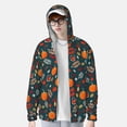 thumbnail image 4 of Goofa Autumn with Pumpkins Printed Women's UPF 50+ Sun Protection Hoodie Jacket Lightweight Long Sleeve Sun Shirt for Women with Pocket Hiking Outdoor-X-Large, 4 of 9