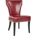 thumbnail image 6 of SAFAVIEH Jappic Contemporary Bicast Leather Solid Dining Side Chair, Red (Set of 2), 6 of 10