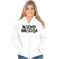 thumbnail image 4 of Nacho Gracias Foodie Food Lover Gym Unisex Fleece Graphic Zip Up Hoodie Brisco Brands 4X, 4 of 5