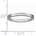 thumbnail image 2 of Sterling Silver Rhodium Grooved Ring, 2 of 7
