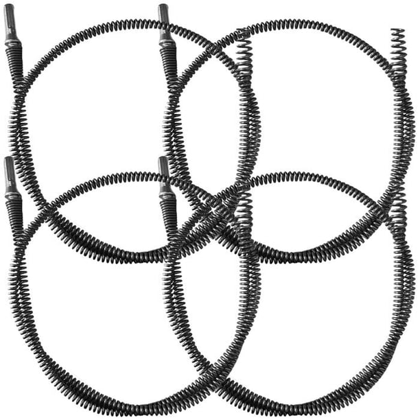 Varilla Destapacaños Flexibles SnakeTol01m 4 Pzas 1m ó 40" Longitud Desatascador Acero Inoxidable.
