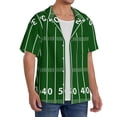 thumbnail image 2 of Fuzoiu American Football Field1 Print Men's Casual Short,Men's Short Sleeve Shirt,Mens Casual Button Down Shirts,Cuban Collar Summer Shirt for Beach, Vacation, and Outdoor Activities-Small, 2 of 5