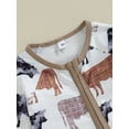thumbnail image 6 of Autumn Infant Baby Boys Girls Western Jumpsuits 3M 6M 12M 3 Style Cow Head Floral Print Long Sleeve Zipper Romper, 6 of 10