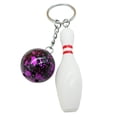 thumbnail image 1 of harmtty Fashion Bowling Ball Pendant Keychain Bag Car Hanging Ornament Key Ring Holder,Purple, 1 of 8