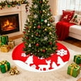 thumbnail image 6 of NWOKYZGH 30 Inch Christmas Tree Skirt Soft Plush Tree Mat Thick Red Velvet and White Plush Tree Skirts Christmas Decorations Fluffy Tree Skirts Xmas Holiday Party Indoor Decorations, 6 of 6