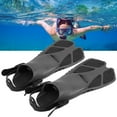 thumbnail image 3 of 2 Aletas de Snorkel, Hebillas Ajustables, Aletas de Natación de Talón Abierto, Tamado de Vije, Aletas de Natación Cortas para Snorkel, Buceo, Natación, Adultos, Hombres,, 3 of 7