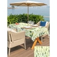 thumbnail image 5 of Outdoor Tablecloths with Umbrella Hole & Zipper, Sage Green Leaves Tablecloth Rectangle 60x84 Inch, Summer Botanical Farmhouse Leaf Waterproof Table Cloth, Patio/Pool/Picnic Table Covers, 5 of 8