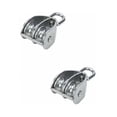 thumbnail image 1 of Innovative Double Pulley Block For Rope Lifting, Stainless Steel Heavy Duty Swivel Pulley With Smooth Turning Wheel For Indoor Outdoor Use, 1 of 5