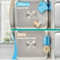 thumbnail image 3 of Organizador de fregadero de cocina multiusos, soporte de esponja de acero inoxidable de gran tamaño con ganchos prácticos y diseño ventilado, adecuado para ahorrar espacio en cualquier fregadero, 3 of 8