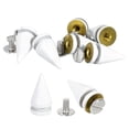 thumbnail image 1 of Unique Bargains 8Pack Cone Spike Stud Rivet, 10x20mm Screw Back Tree Studs and Spikes for Leather Craft(White), 1 of 8