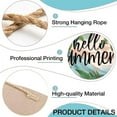 thumbnail image 4 of Ymaotrade Wooden Hello Summer Hanging Sign for Front Door Porch, Tropical Beach Theme Sign, Rustic Farmhouse Door Hanger for Front Door Porch, Summer Home Office Decoration12in, 4 of 7