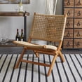 thumbnail image 2 of DecMode Wood Handmade Woven Lounge Chair, Brown, 2 of 7