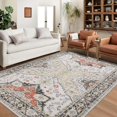 thumbnail image 2 of Area Rug Living Room Rugs,Washable Rug Vintage Rug Soft Floor Cover Indoor Distressed Throw Carpet Non Slip Accent Rug Foldable Thin Rug for Bedroom Dining Nursery Home Office, 2 of 9