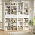 thumbnail image 4 of Homfa 7-Tier Bookcase with 2 Drawers, 72.8" H Double Wide Bookcase with 4 Adjustable Shelves for Study Office Living Room, White, 4 of 7