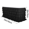 thumbnail image 3 of Tuvgenk Fifth Floor Pleated Tablecloth 72*30 Tablecloth Decorations Black Square Tablecloths, 3 of 5