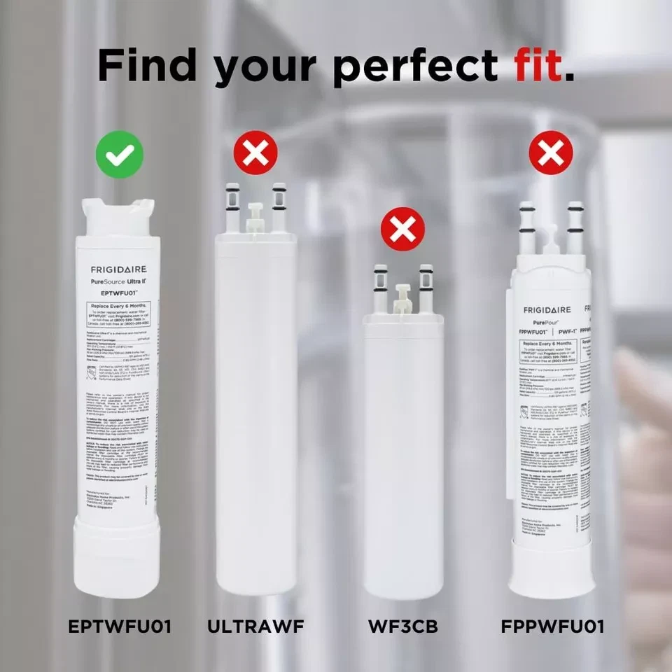 4-Pack For Frigidaire EPTWFU01 PureSource Ultra II Refrigerator Water Filter, NSF Certified