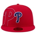thumbnail image 2 of Men's New Era Red Philadelphia Phillies Yarn Stitch 59FIFTY Fitted Hat, 2 of 6