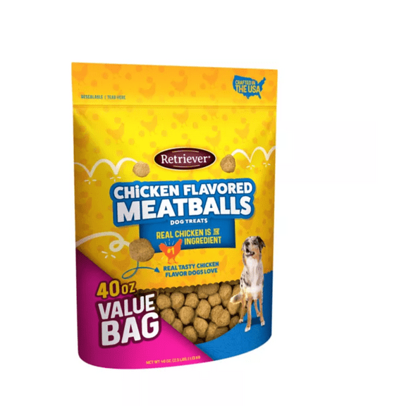 Retriever Chicken Flavor Meatball Dog Treats, 40 oz.