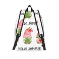 thumbnail image 2 of Lsque Hello Summer Gnome Pattern Canvas Daypack, Durable Backpack, High-quality Versatile Backpack,Vintage Compact Backpack-Small, 2 of 6