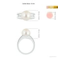 thumbnail image 5 of ANGARA Solitaire Freshwater Cultured Pearl Split Shank Ring in 14K White Gold for Women | June Birthstone, Birthday, Anniversary, Jewelry Gift for Women | Pearl Ring, 5 of 8