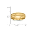 thumbnail image 3 of Real 14kt Yellow Gold Standard Comfort Fit Brush Satin Fancy Band Size: 8; for Adults and Teens; for Women and Men, 3 of 3