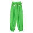 thumbnail image 6 of TiaoBug Womens Belly Dance Pants Side Split Sequins Yoga Bloomers Pants Hippie Jogger Trousers Green One Size, 6 of 7
