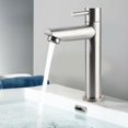 thumbnail image 1 of LEFU Stainless Steel Single Cold Sink Faucet - Modern Bathroom Counter Basin Tap for Kitchen, Hotel - Sleek Design, Easy Clean, Quiet Water Flow - Silver, 1 of 10