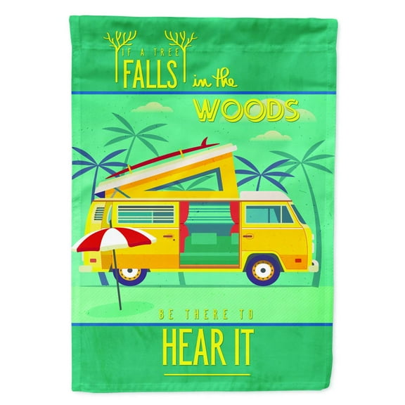 Be in the Woods Camper Van Garden Flag