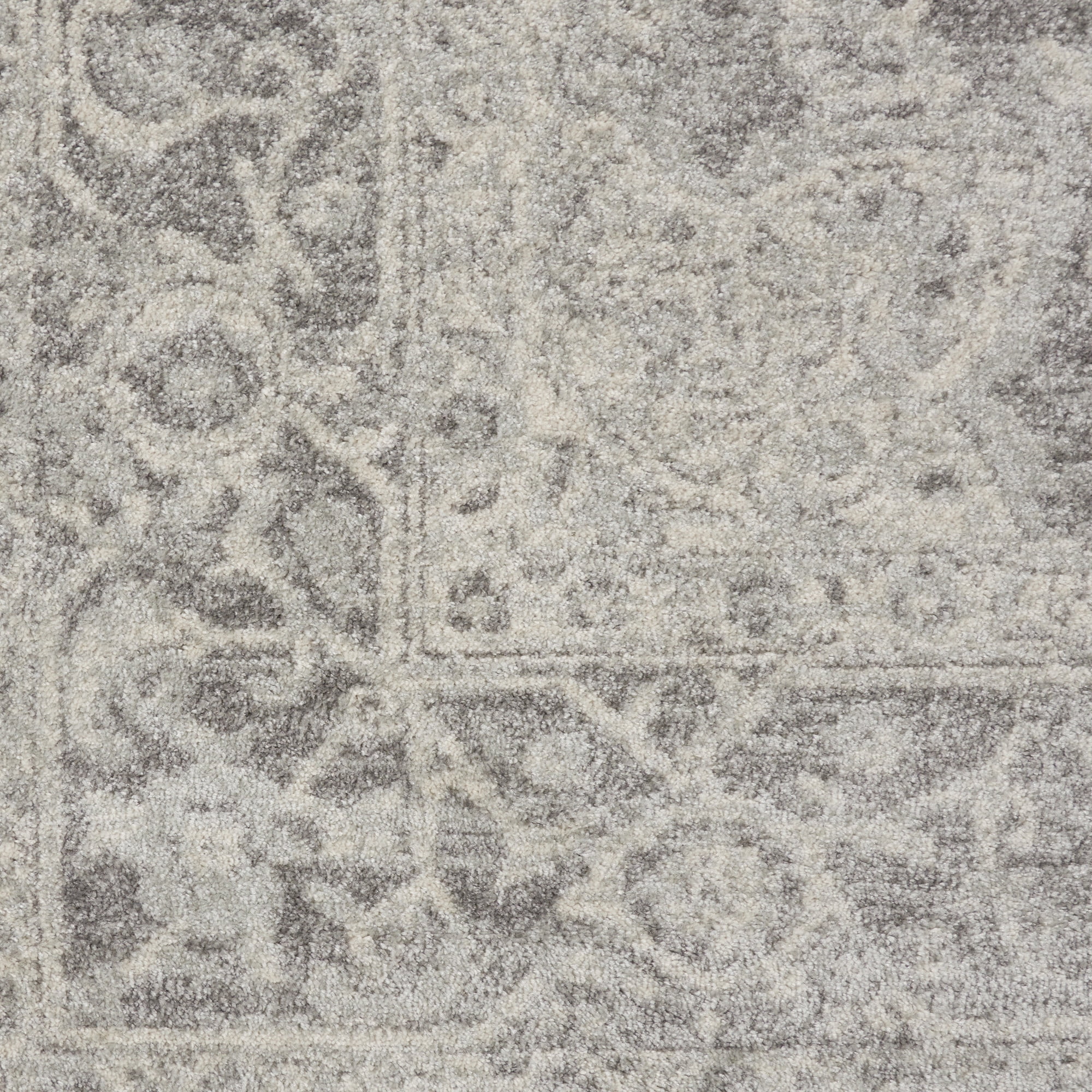 Serene Traditional Persian Center Medallion Area Rug, Ivory/Grey, 8 ft x 10 ft