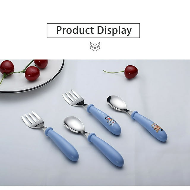Staron Children's Spoon Fork under $5! 304 Stainless Steel Baby Tableware for Kitchen Dining and Safe Use