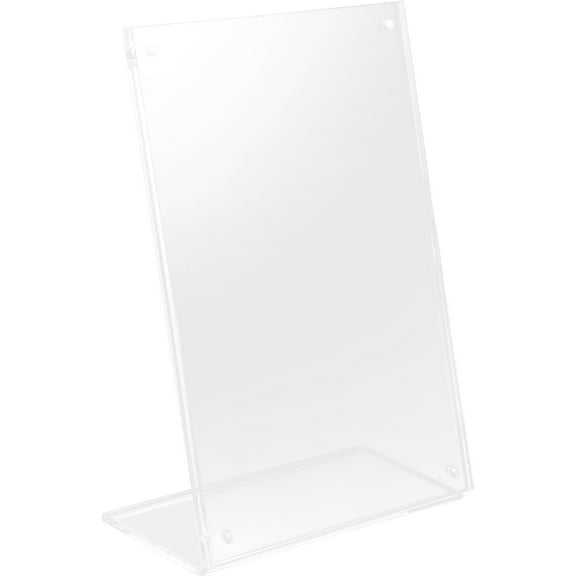 HEMOTON Acrylic Sign Holder for Weddings Stable Base Clear Display Stand Easy to 4x6 Inches