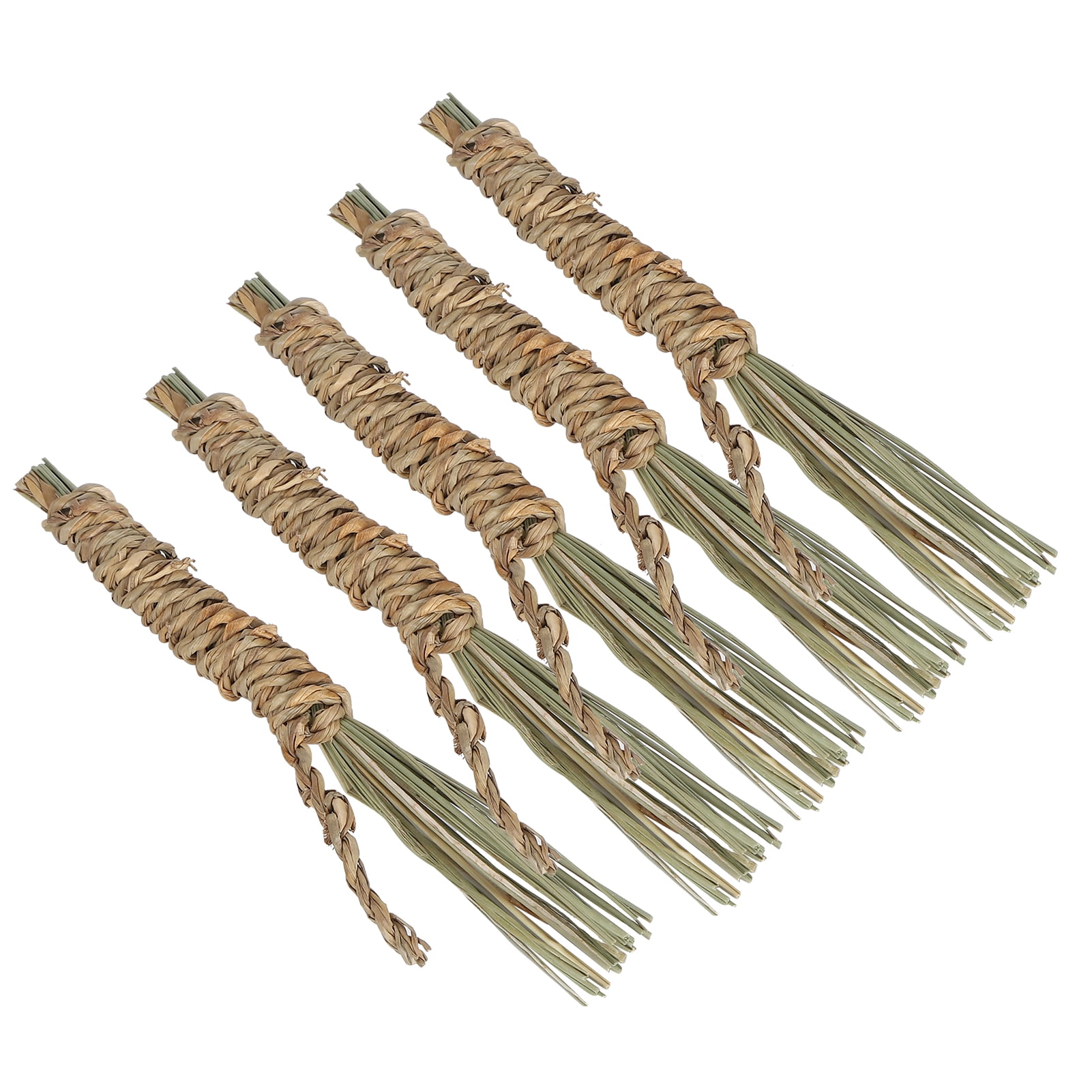NFTIGB 5Pcs Natural Seagrass Chew Toys Small Animal Rabbit Hamster Activity Playing Sticks L 10.2 inches / 26 cm