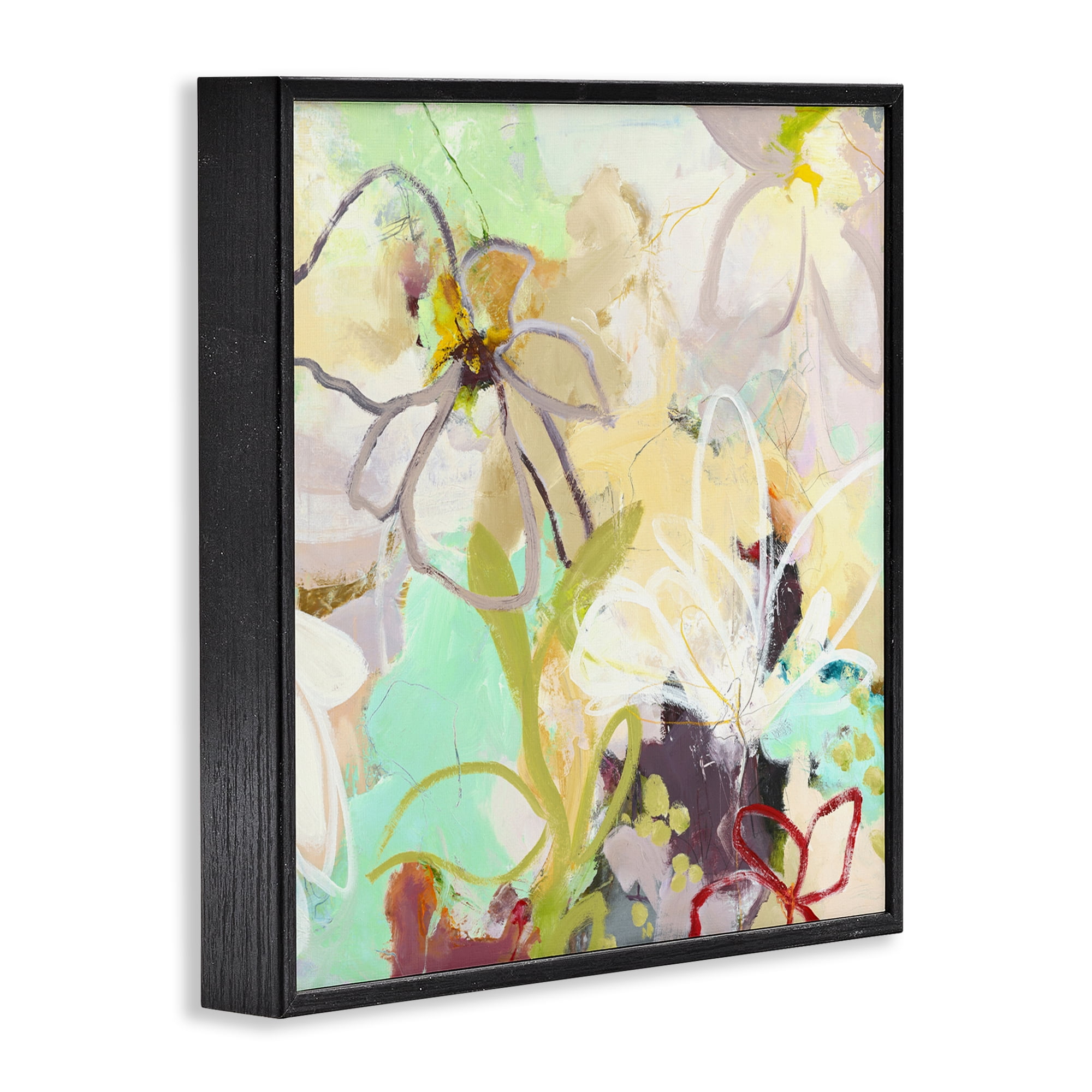 Last Days Of Spring Abstract Black Framed Giclee Art, design by Design Fabrikken