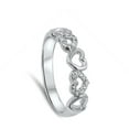 thumbnail image 4 of Cutout Heart Clear CZ Promise Ring .925 Sterling Silver Love Band White Jewelry Female Size 5, 4 of 4