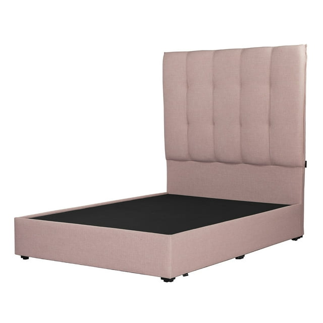 Box Base Cama Matrimonial+Cabecera Kenzo Rosa