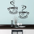 thumbnail image 1 of Café té pegatinas de pared tazas de café arte vinilo calcomanía cocina restaurante decoración de pared de pub, 1 of 5