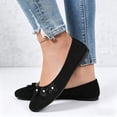 thumbnail image 3 of Rokment Womens 3D Flower Ballet Flat Dress Shoes Stylish Casual Round Toe No Heels Comfortable Walking Slip on Loafers for Business Office Black Size 6.5, 3 of 5
