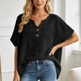 thumbnail image 2 of LiuXxxx Women's Boho Tunic Top Loose Fit Flowing Sleeve Casual Top Black M, 2 of 4