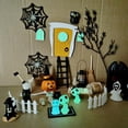 thumbnail image 3 of FEBUD Halloween Miniatures Pumpkin Spider Skeleton Figurine Halloween Horror Toy Set Halloween Garden Landscape Mini Reusable Accessories For DIY Craft effectual, 3 of 9