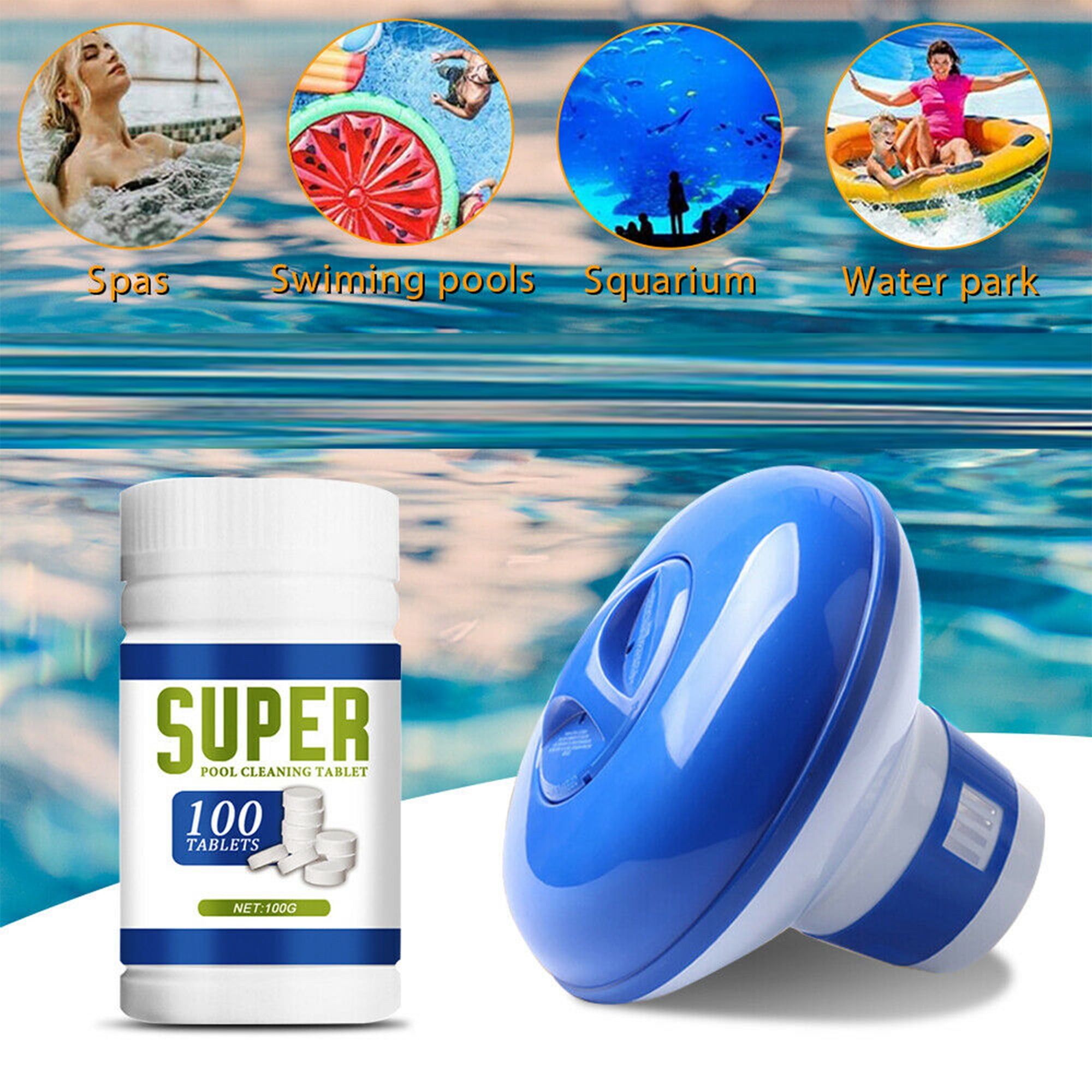 LELINTA 100 Tablet & Chlorine Floater Dispenser Plastic Holder with