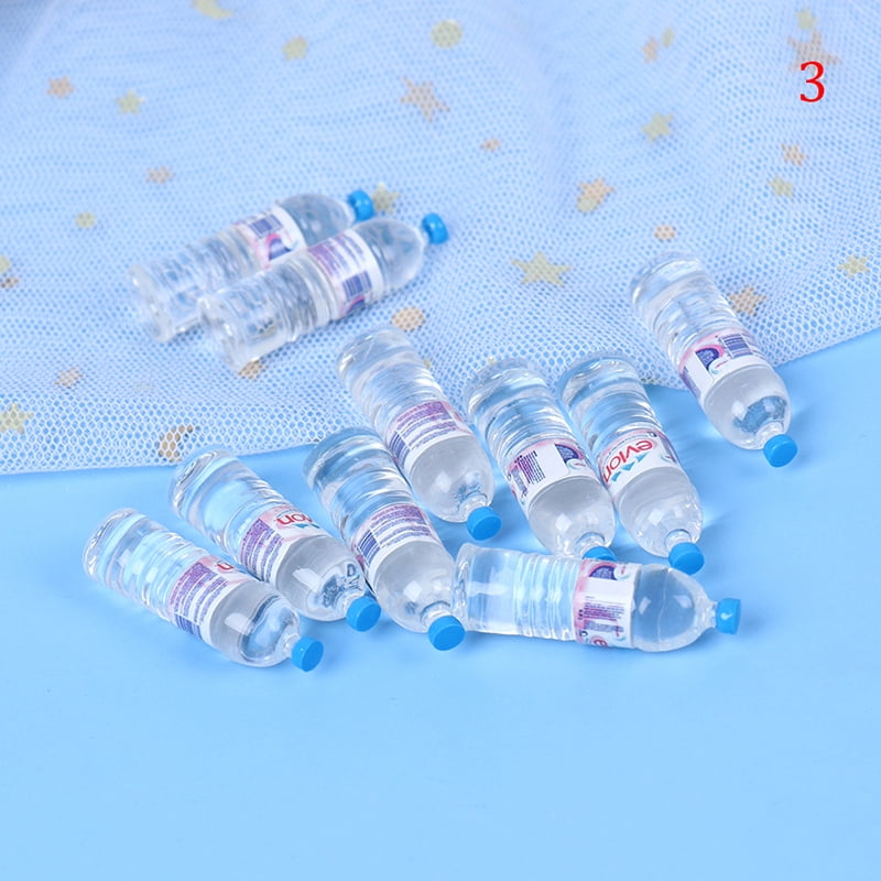 10pcs 1:12 scale Miniature Dollhouse Bottle Spring Water Drinking Toys Accessory 
