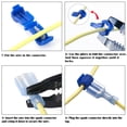 thumbnail image 4 of AIRIC 120PCS T Tap Wire Splice Connectors 22-10 Gauge Electric Wire Terminals Self-Stripping Nylon Fully Insulated Male Quick Disconnects Spade Terminals Kit, 4 of 7