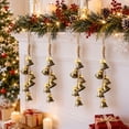 thumbnail image 6 of Christmas Jingle Bells Hanging Garland with Vintage Metal Bells & Rope Bows for Tree Door Wall Farmhouse Decor, 6 of 6